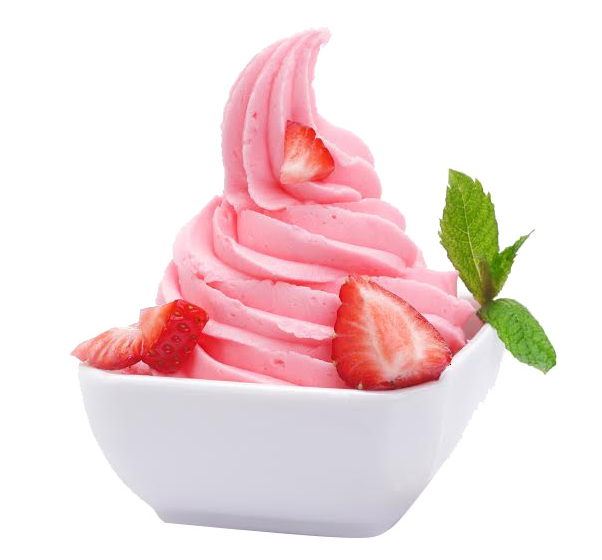 frozen yogurt with fruits