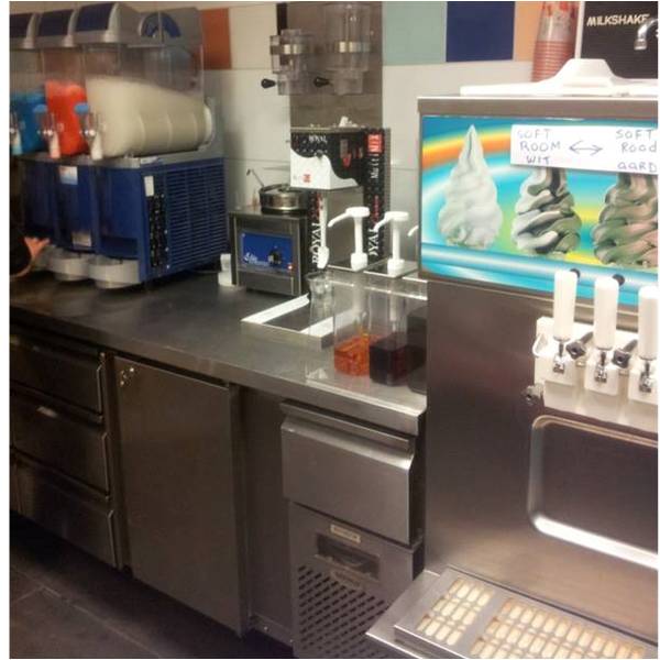 ice cream mixer in a Netherlands Gelateria